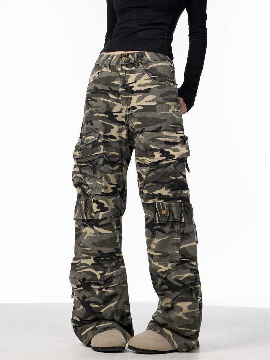 Camouflage & Coffee Cargo Pants