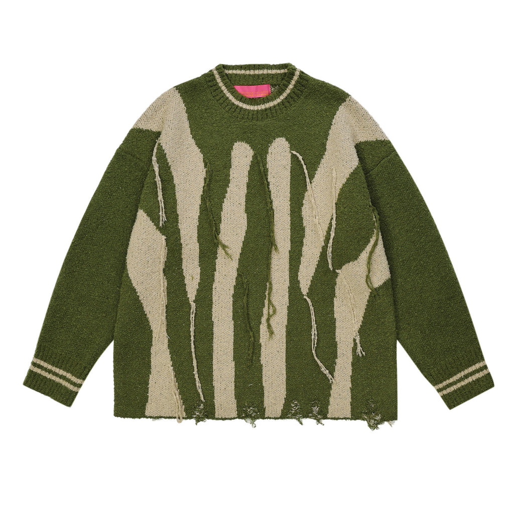 Abstract Striped Sweater
