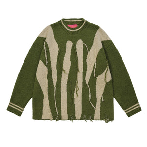Abstract Striped Sweater