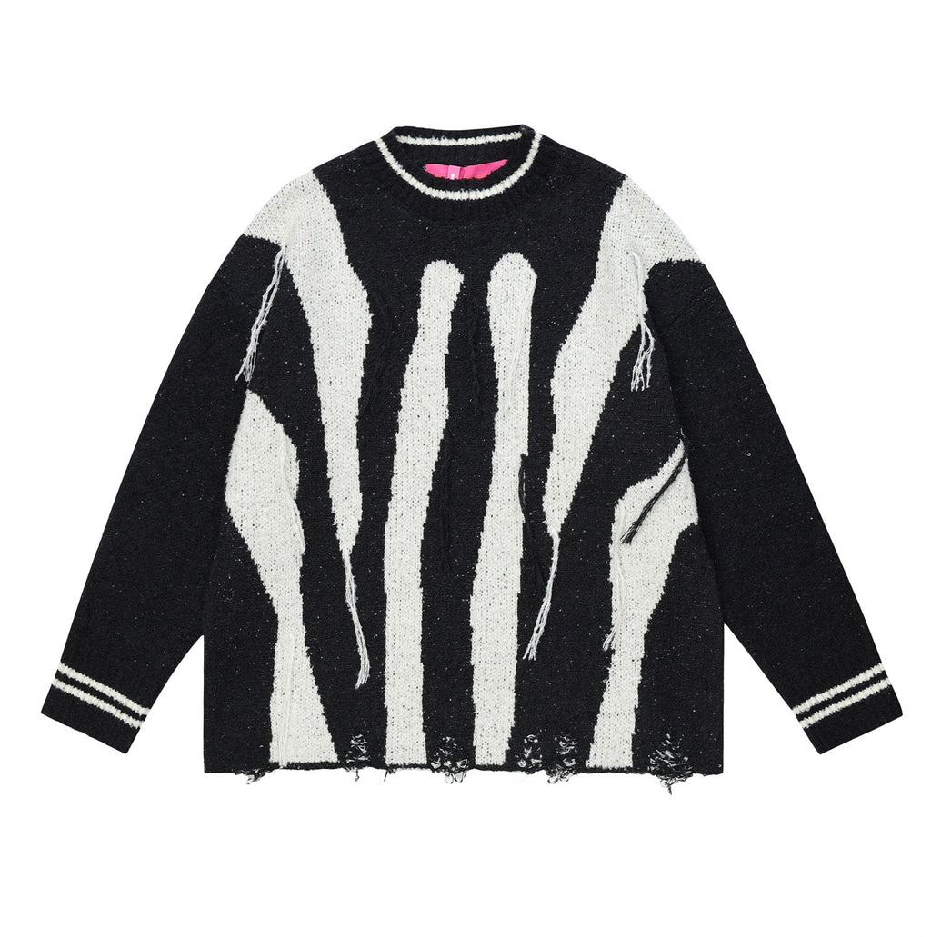 Abstract Striped Sweater
