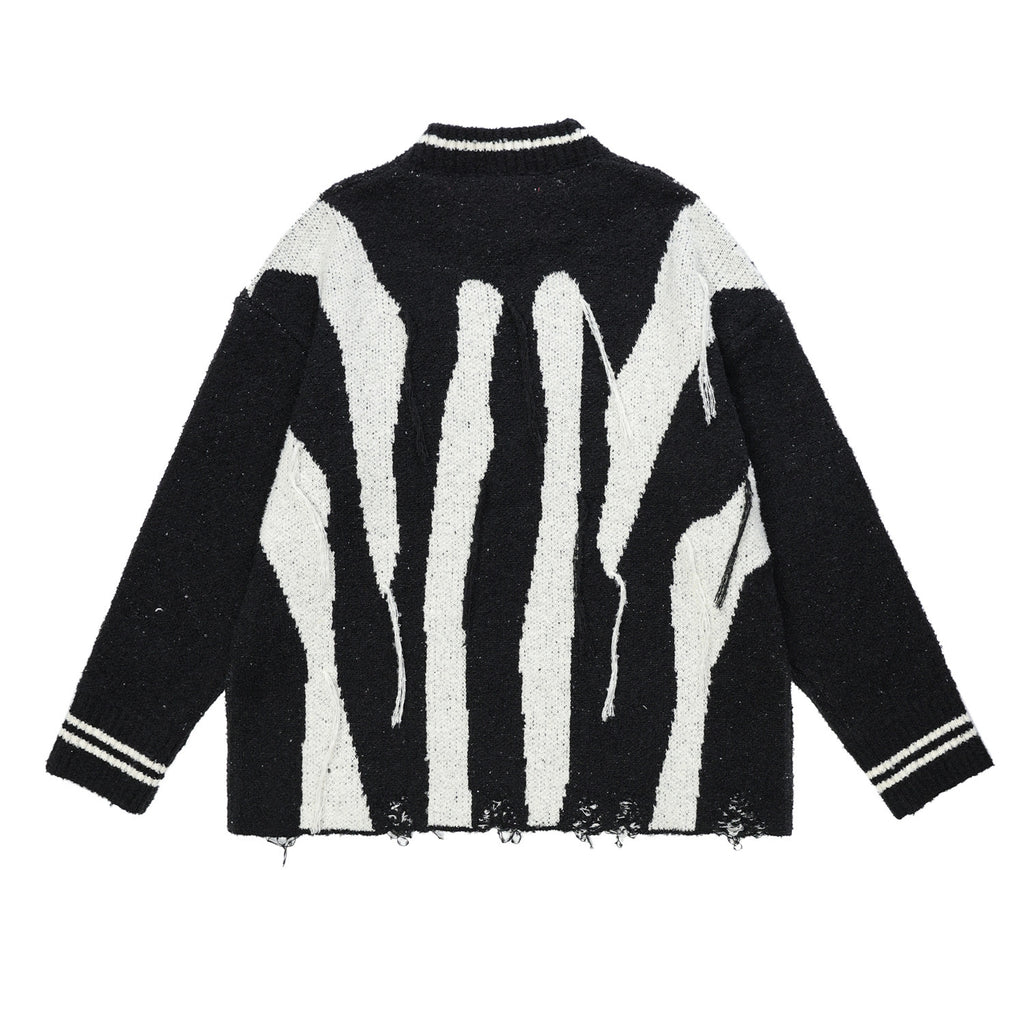 Abstract Striped Sweater