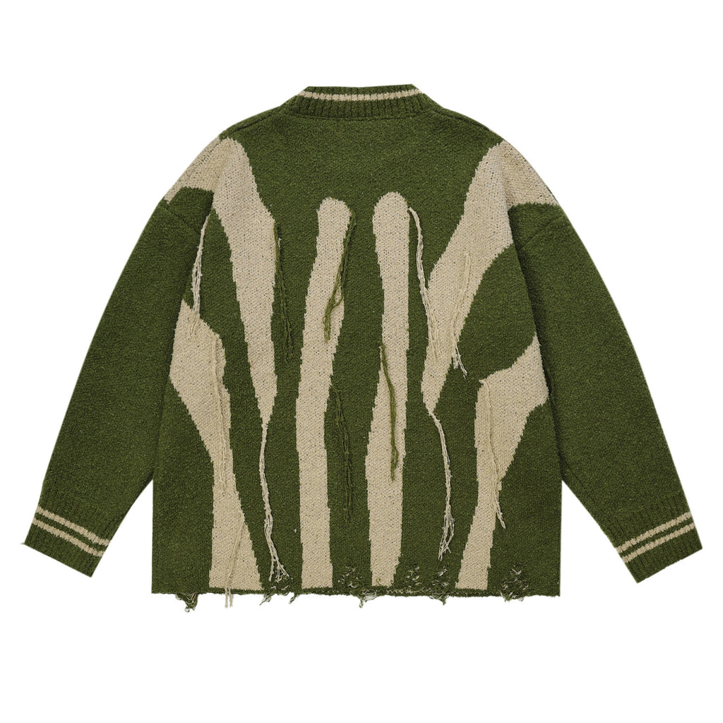 Abstract Striped Sweater