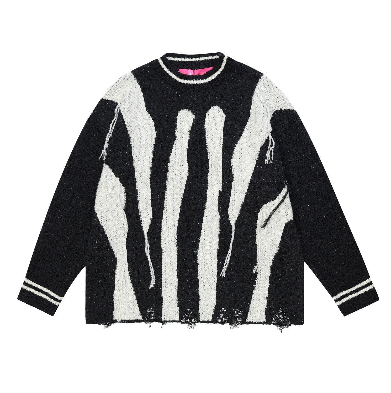 Abstract Striped Sweater