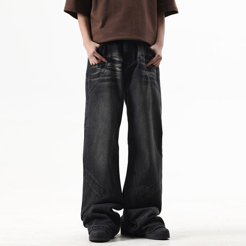 Denim Black Loose Trousers