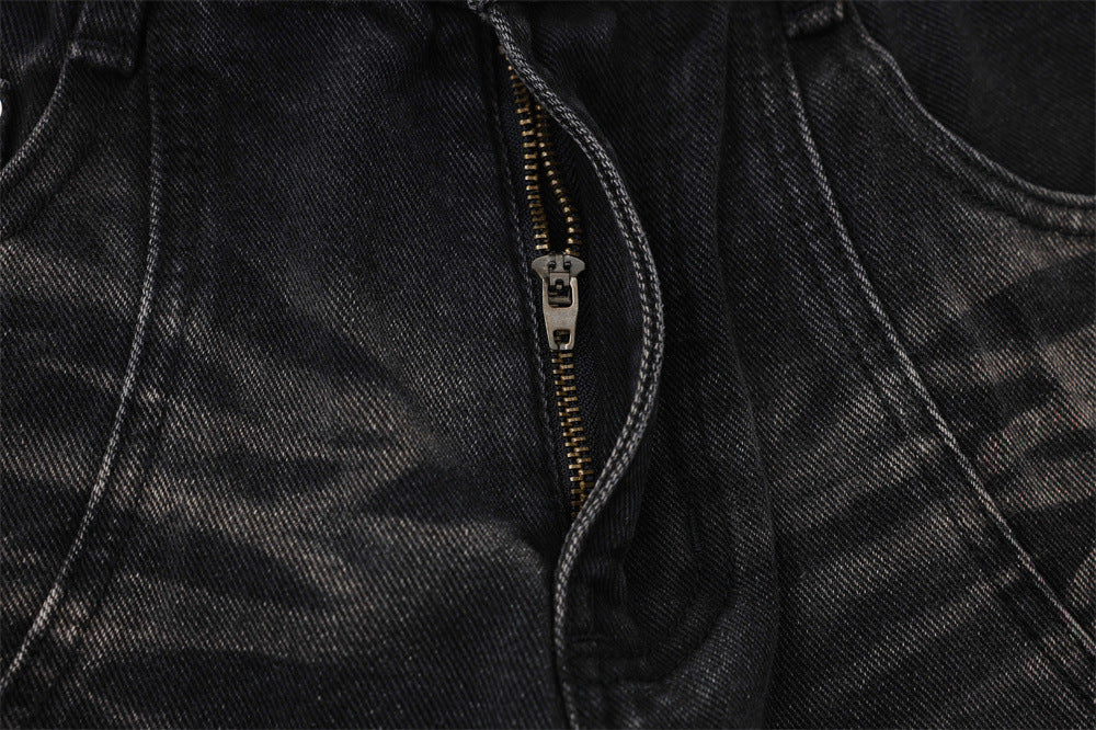 Denim Black Loose Trousers