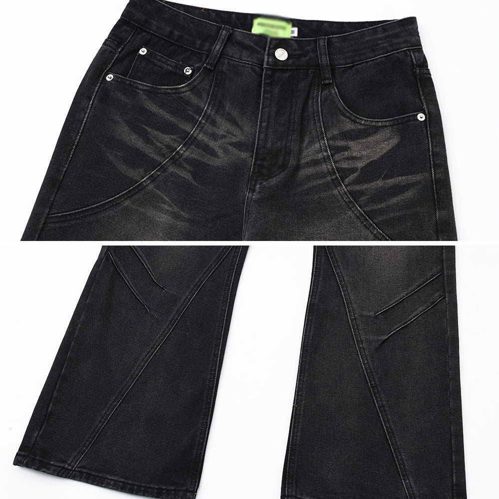 Denim Black Loose Trousers