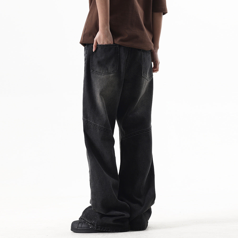 Denim Black Loose Trousers